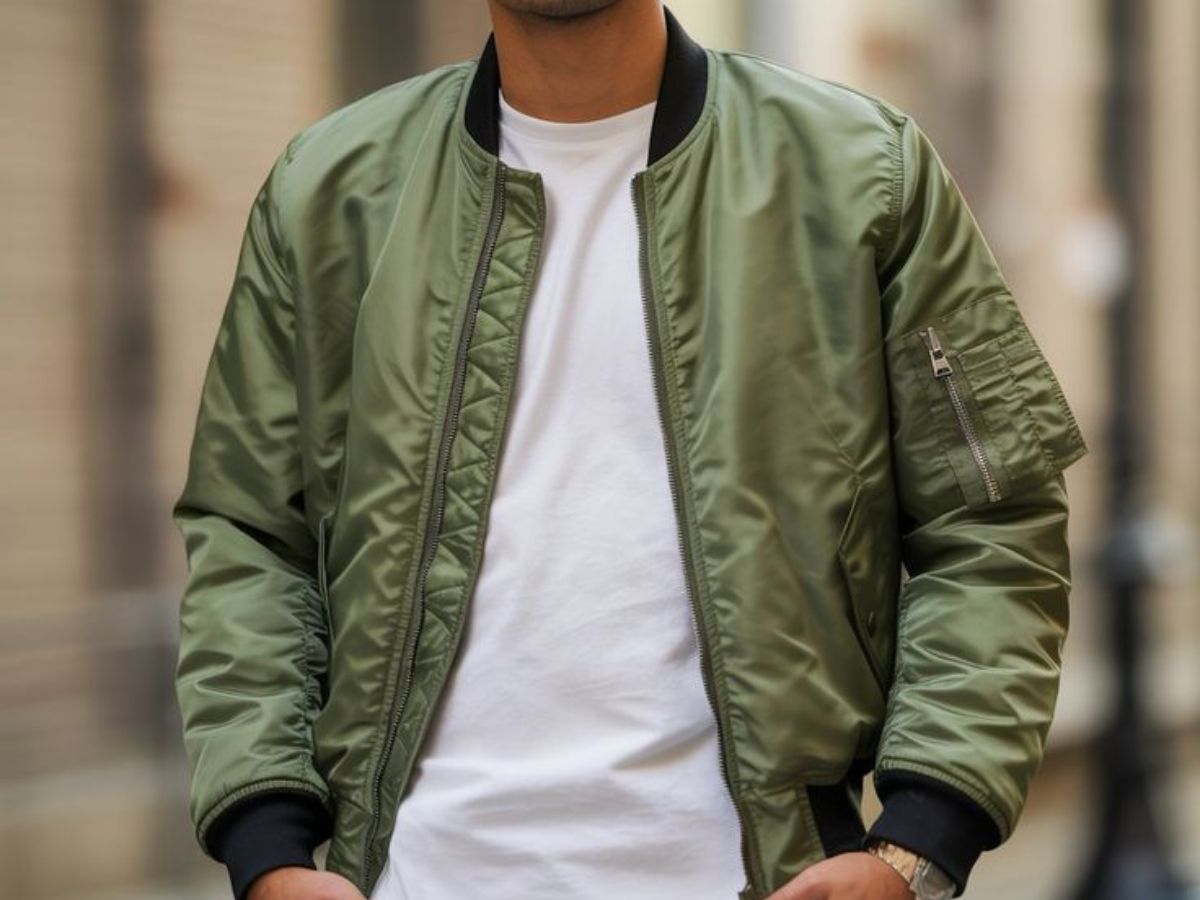 Xanh olive tạo nét cân bằng cho cả bộ đồ