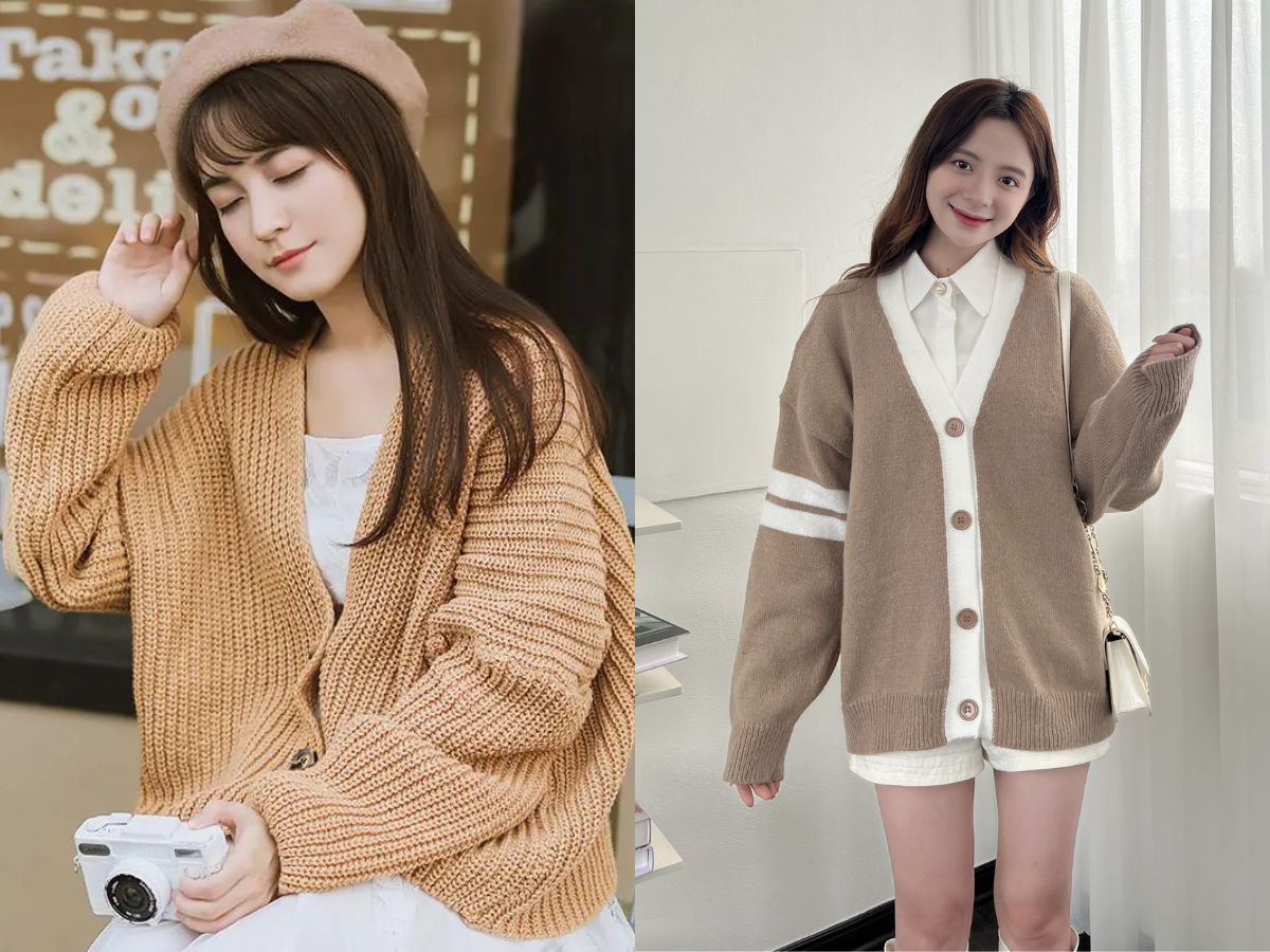 Áo khoác len cardigan mềm mại, dịu dàng cho tín đồ layer