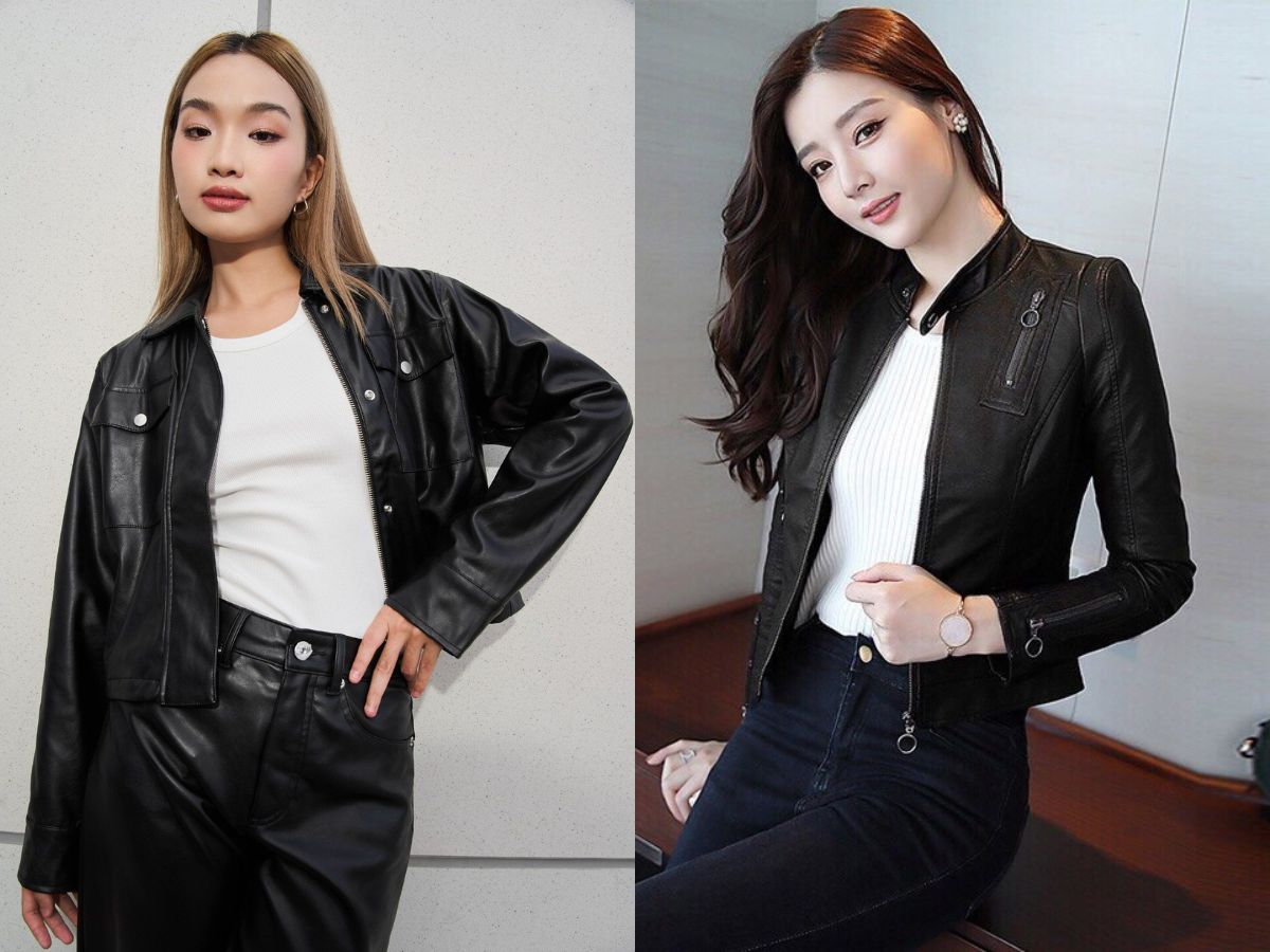 Áo khoác da với phong cách mạnh mẽ và thời thượng