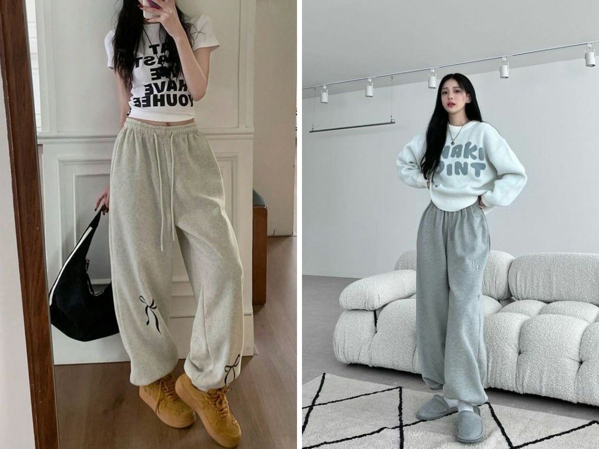 Jogger nỉ là một trong các mẫu quần mùa đông cho nữ