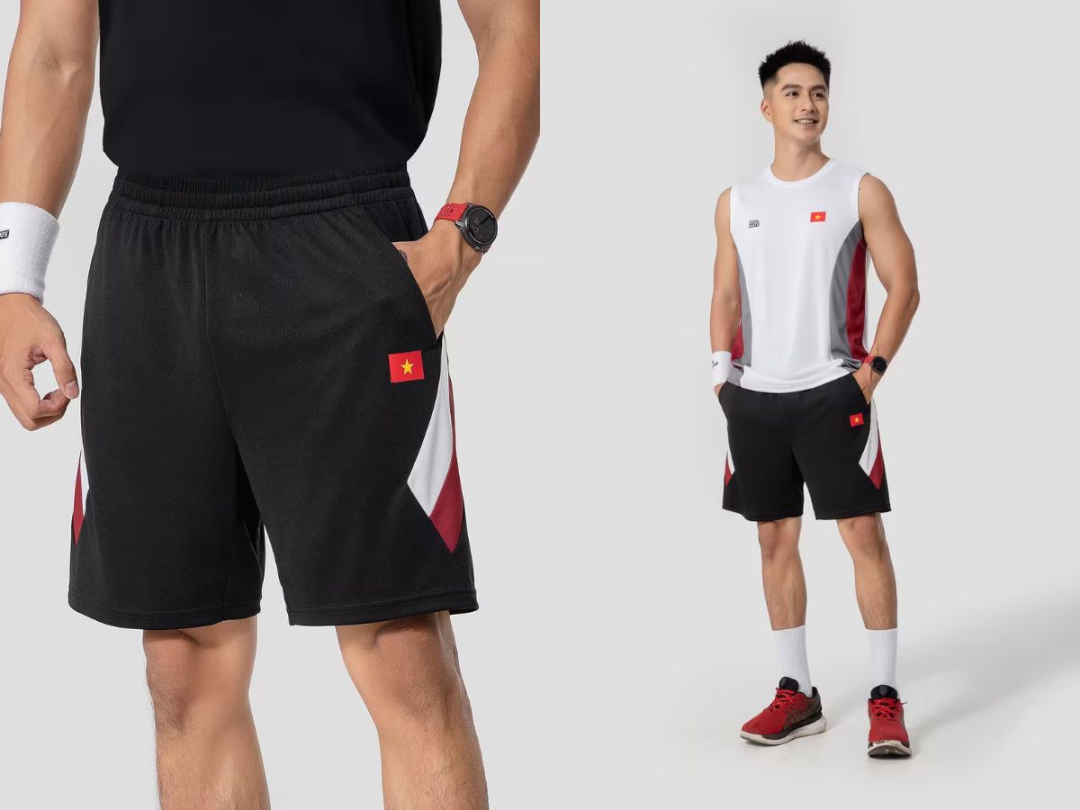 Sản phẩm Quần shorts phối màu thể thao "Tự hào Việt Nam"