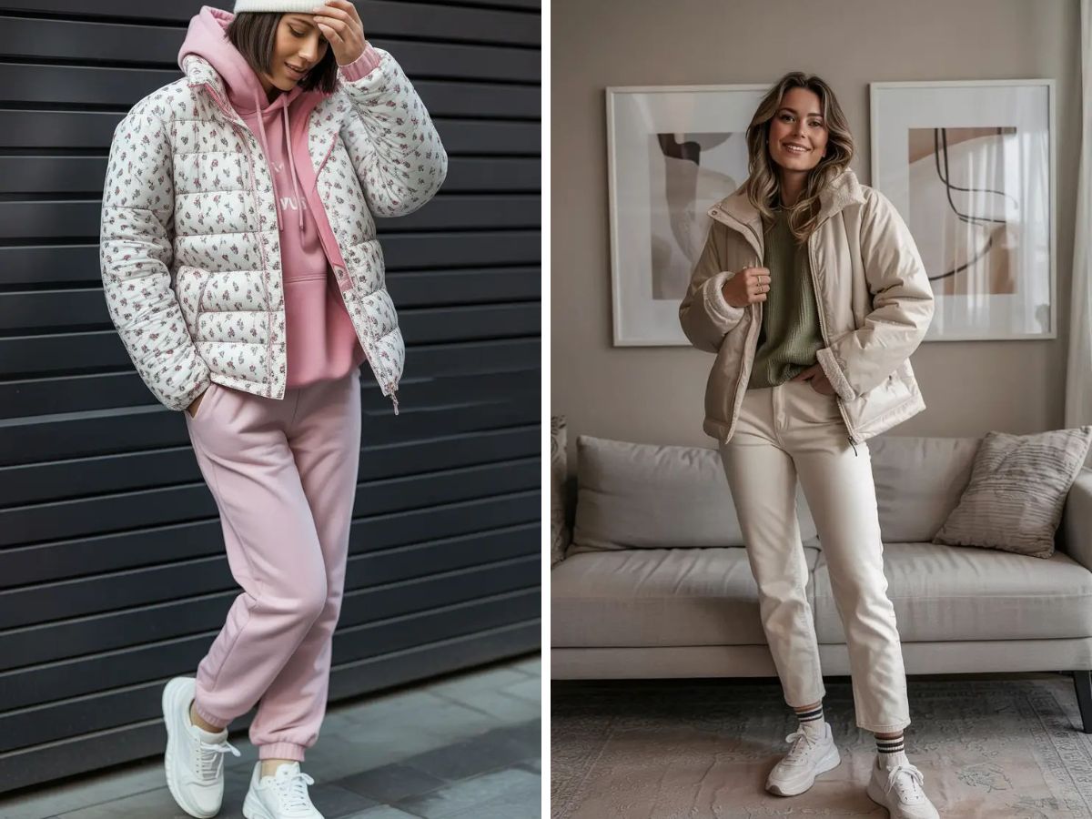 Layering là cách mix đồ với giày thể thao nữ mùa đông thông minh