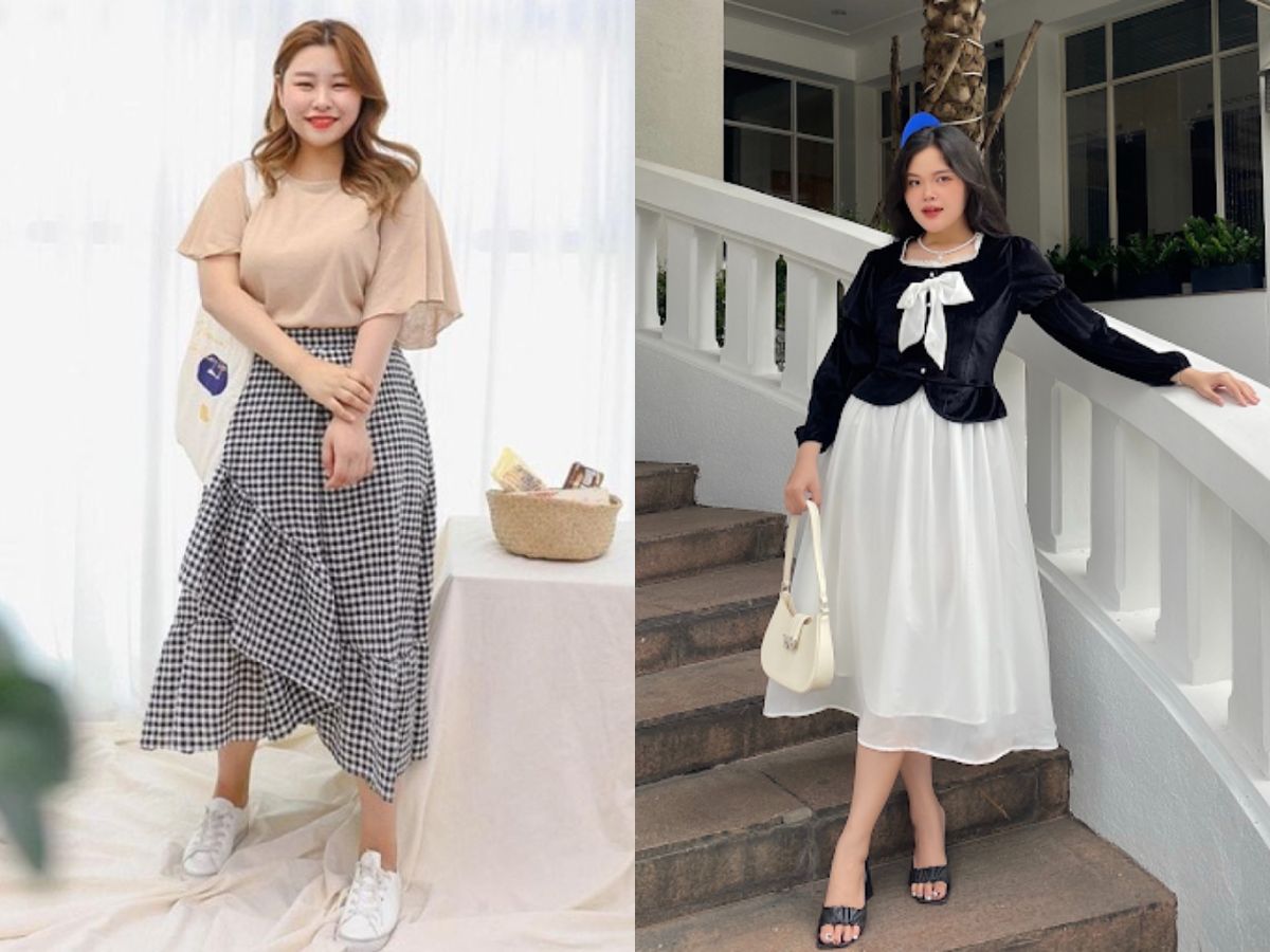 Váy len dáng suông hoặc dáng chữ A