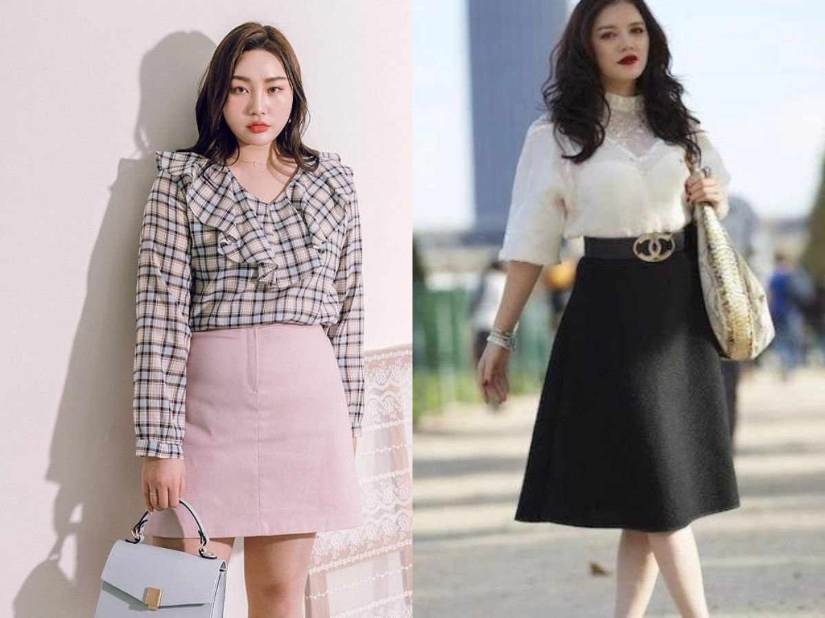 Chân váy chữ A hoặc váy len dáng suông