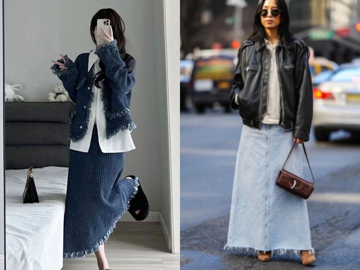 Cá tính và phóng khoáng cùng áo Khoác Denim/Da