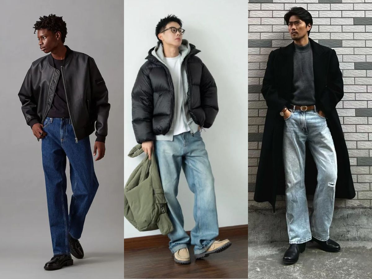 Cách phối đồ sành điệu với quần jeans nam mùa đông