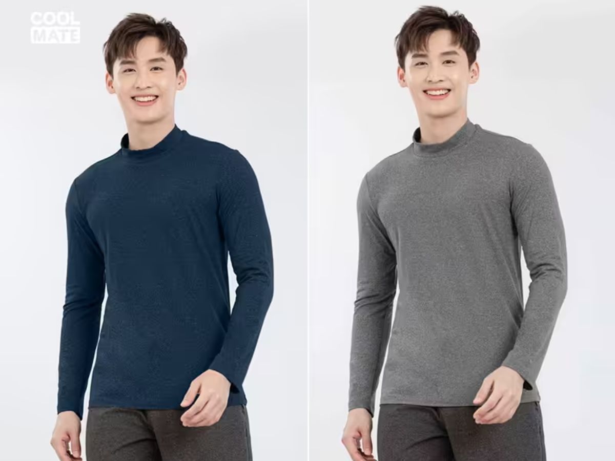 Áo giữ nhiệt với lớp nền mỏng, ôm, tối ưu layering