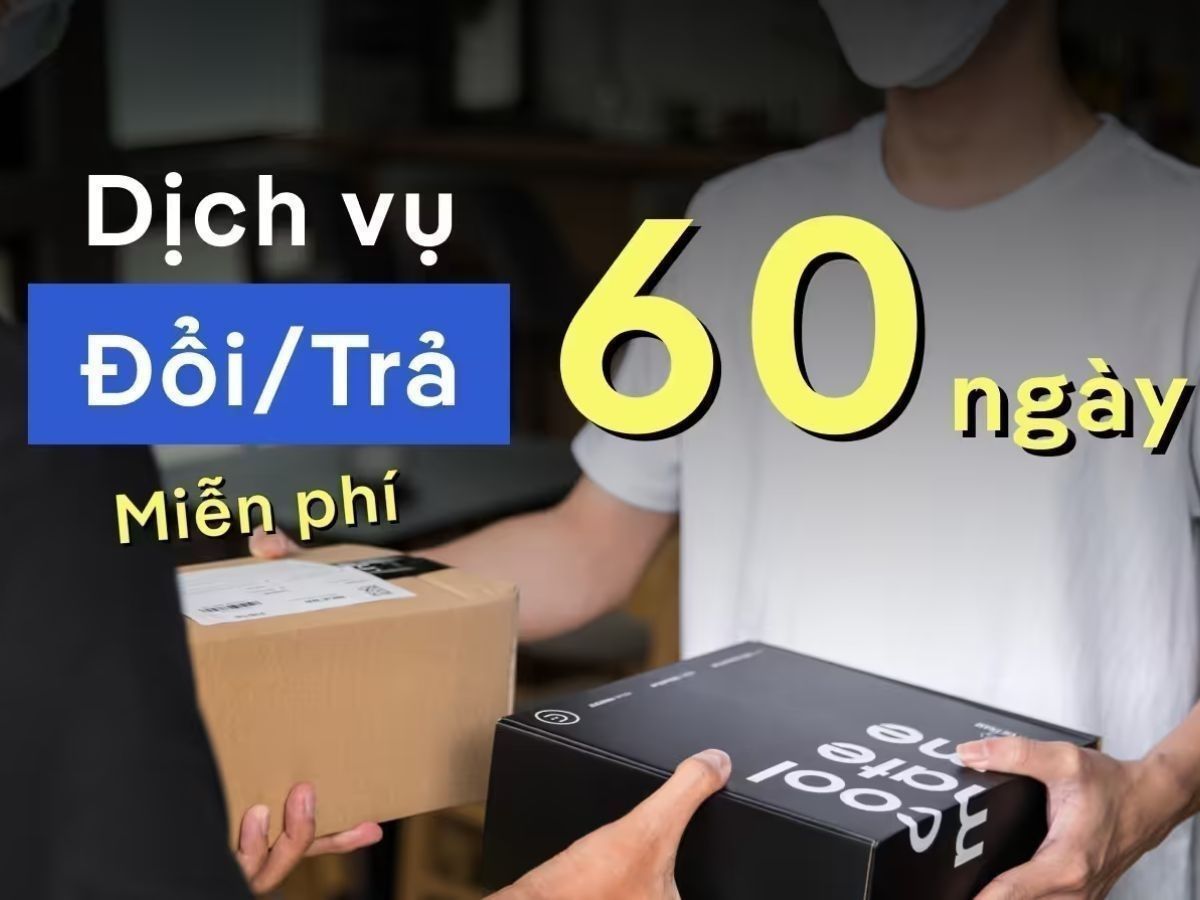 Chính sách đổi trả 60 ngày miễn phí của Coolmate