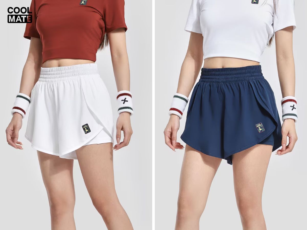 Quần short thể thao nữ Coolmate với 2 lớp kín đáo