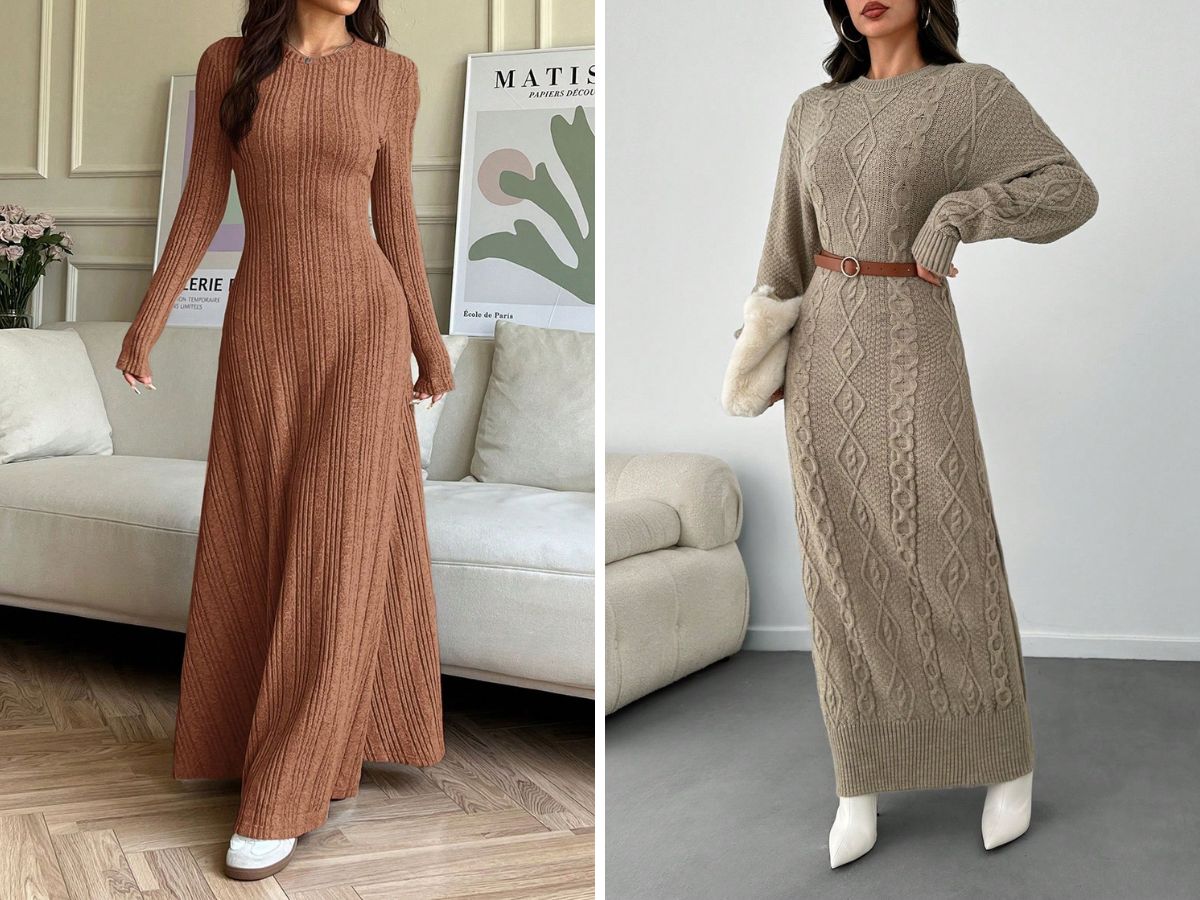 Nên chọn màu pastel khi tìm mua váy len mùa đông