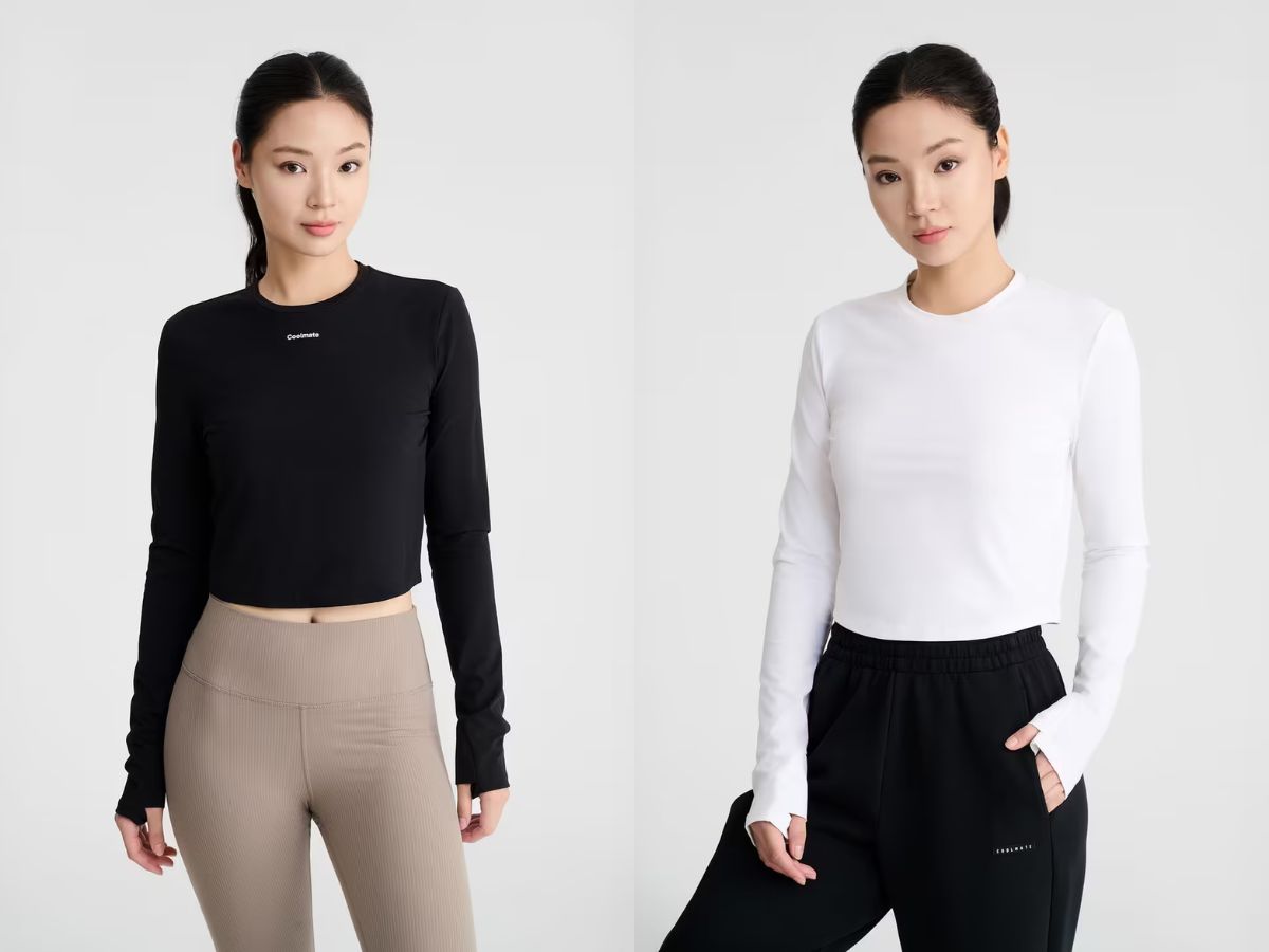 Sản phẩm Áo dài tay thể thao nữ Croptop Flex