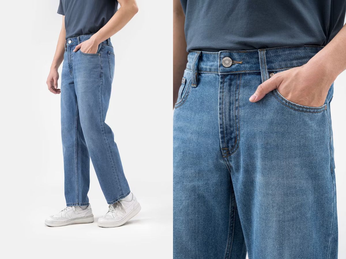 Sản phẩm Quần Jeans Nam Basics dáng Straight