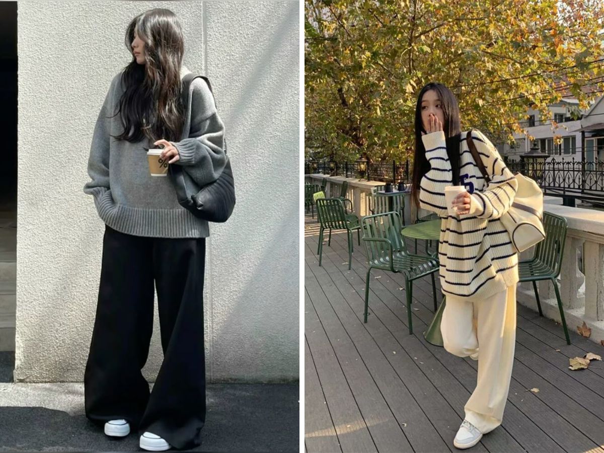 Một trong những cách phối đồ cho người gầy vào mùa đông