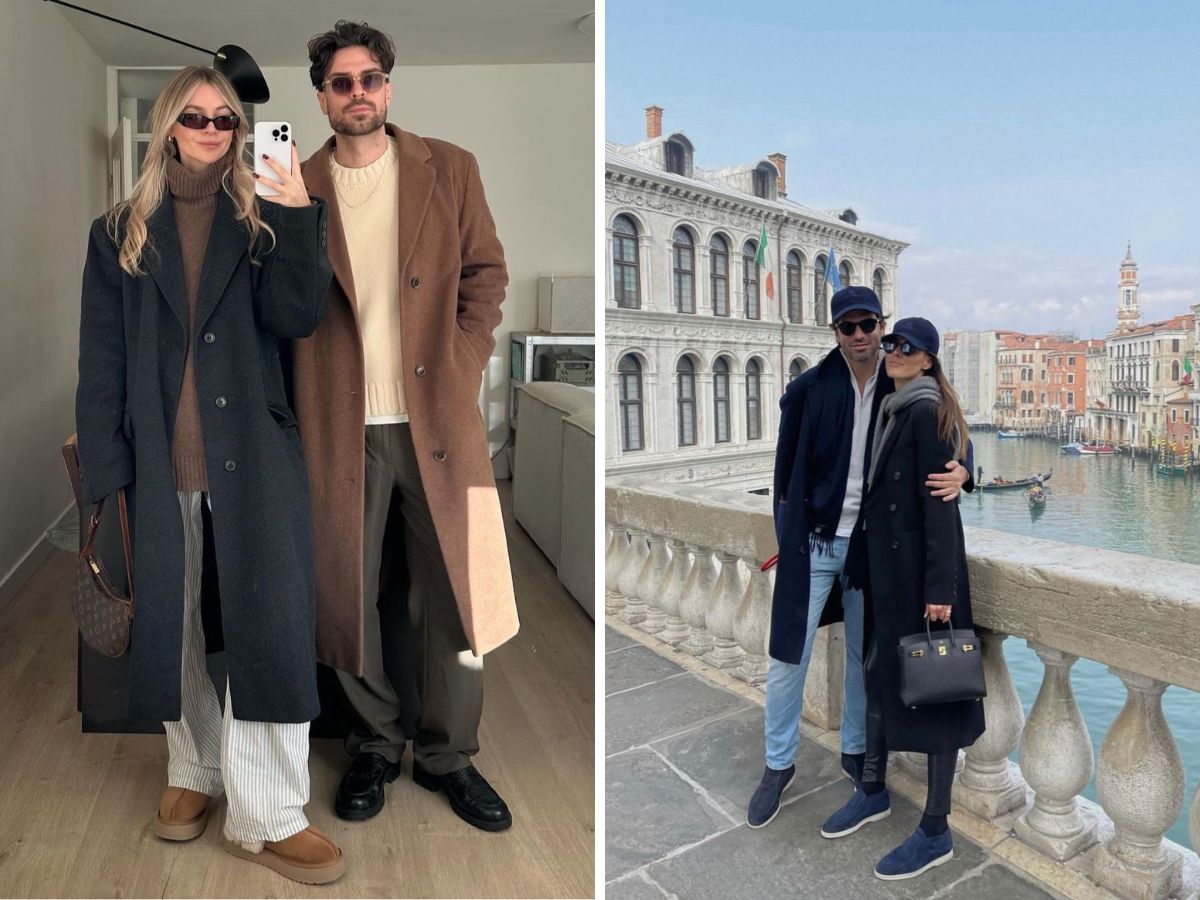 Bạn có thể chọn áo khoác dạ cùng màu hoặc khác màu