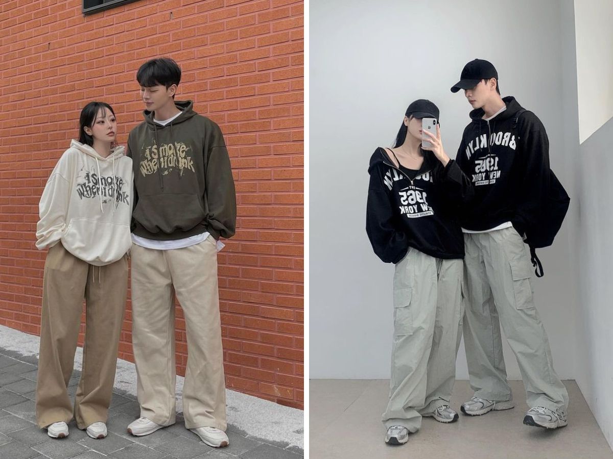 Hoodie là một trong top mẫu quần áo đôi nam nữ mùa đông