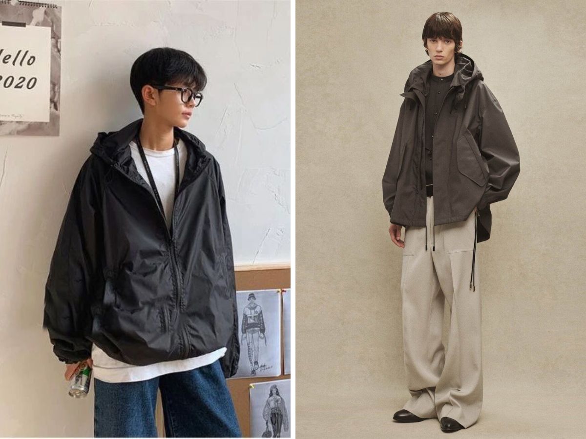 Các mẫu áo khoác dù local brand có mũ mang đến sự độc đáo cho sản phẩm