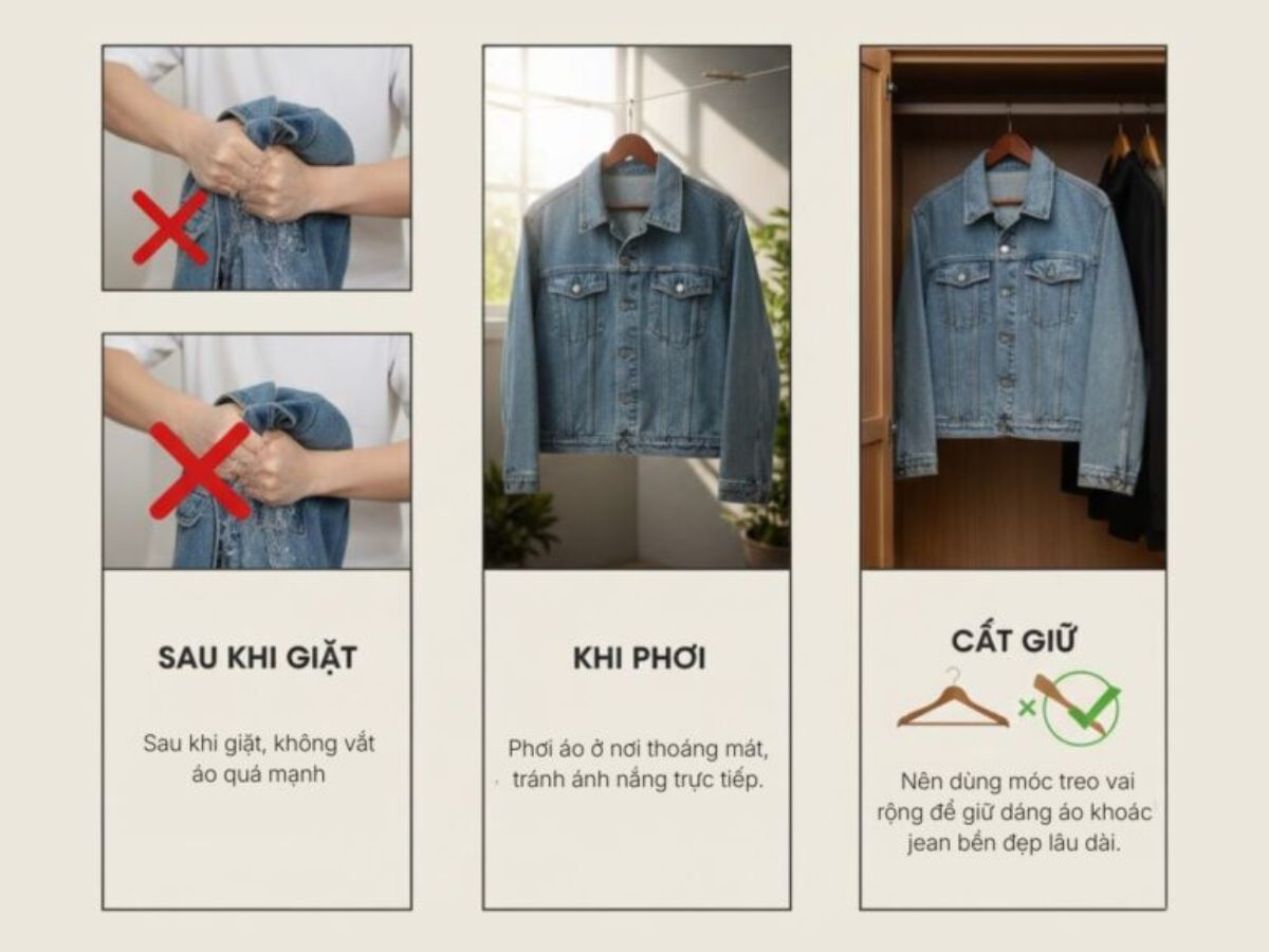 Phơi và bảo quản giữ dáng áo, tránh ẩm mốc