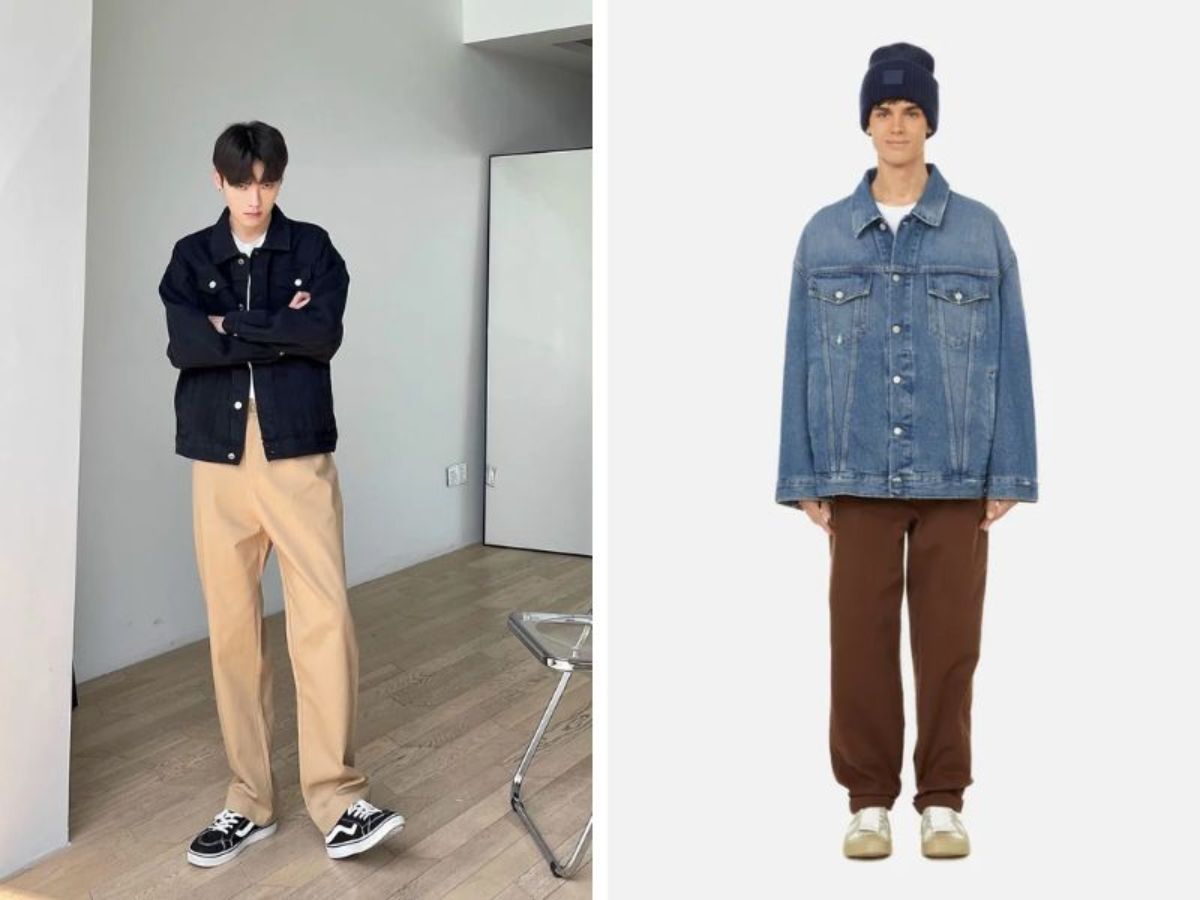 Kết hợp cùng quần jogger/cargo chuẩn streetwear Hàn Quốc